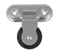 Amig - Movable roller eyelet with metal bracket model 801 | with black plastic wheel | dimensions 6 x 40 mm | steel | galvanised | not suitable for lifting work