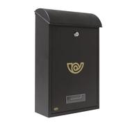 Amig - Outdoor Mailbox Model 2 | Elegant and Secure Design | Easy Installation and High Durability | Ideal for DIN A4 | Black | 40x25x10 cm | Metal