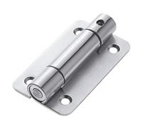 Amig - Overlap Hinge - 90 x 52 x 2 mm - with Spring - for Wooden Screens - Ideal for Public Bathroom Doors - 18/8 Stainless Steel Matt Silver