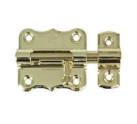 Amig - Overlap Pin | 30 x 33 mm | Ideal on Wooden Passage Doors | Latch for Bathroom, Bedroom or Office | Security Lock | Varnished Brass Steel