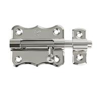 Amig - Overlap Pin - 50 x 48 mm - Suitable for Wooden Passage Doors - Latch for Bathroom, Bedroom or Office - Security Lock - Silver Steel