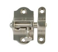 Amig - Overlap Pin for Doors Mod.720 | 50 x 88 mm | Security Latch for Horizontal Closing | Brass with Matte Chrome Finish | Includes Screws