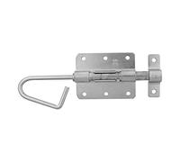 Amig - Overlap Pin for Doors | Security Latch for Your Home | Heavy Duty Latch for Gates | Zinc Plated Steel | Colour: Silver | 200 x Ø12 mm