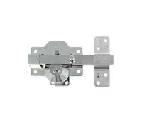 Amig - Overlay Lock with Round Cylinder and Latch Mod. 1PLUS - 105 x 170 mm - Security Door Lock - Key and Anti Bumping System - Includes 5 Point Keys - Silver Steel
