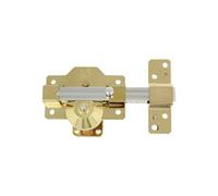 Amig - Overlay Lock with Round Cylinder and Latch Mod. 1PLUS - 90 x 154 mm - Security Lock for Door with Key and Anti Bumping System - Includes 5 Point Keys - Gold Steel