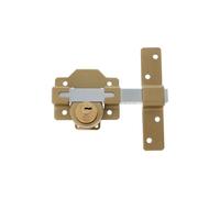 Amig - Overlay Lock with Round Cylinder Interior and Exterior Mod. 40-105 x 170 mm - Security Lock with Key - Includes 5 Point Keys - Martelé Steel