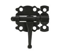 Amig - Overlay Pin for Doors and Furniture Mod. 484 | Security Latch for Horizontal Closure | Steel Material with Zamak Shaft | 40 mm | Rustic Style | Black