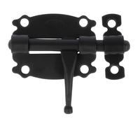 Amig - Overlay Pin for Doors and Furniture Mod. 484 | Security Latch for Horizontal Closure | Steel Material with Zamak Shaft | 50 mm | Rustic Style | Black