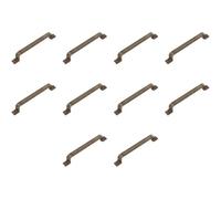 Amig - Pack of 10 Cabinet Handles - 128 mm - Leather Color - Made of Zamak - for Kitchen and Bathroom Drawers and Cabinets with Modern Decorative Style and Comfortable Daily Use - Mod. 845