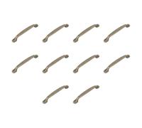 Amig - Pack of 10 Cabinet Handles - 96 mm - Leather Color - Made of Zamak - Handles for Kitchen and Bathroom Drawers and Cabinets with Modern Decorative Style and Comfortable Use - Mod. 839