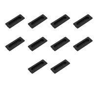 Amig - Pack of 10 Cabinet Handles - 96 mm - Matte Black - Made of Zamak - for Kitchen and Bathroom Drawers and Cabinets with Modern Decorative Style and Comfortable Daily Use - Mod. 847