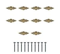 Amig - Pack of 10 Cabinet Knobs - Diameter 85 mm - Leather Color - Made of Zamak - Drawer and Cabinet Pulls for Kitchen and Bathroom with Modern Decorative Style - Mod. 829