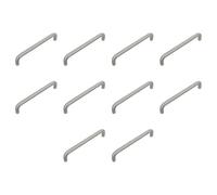 Amig - Pack of 10 Furniture Handles - 128 mm - Matt Silver Handle - Made of Steel - for Drawers and Cabinets - Mod. 830