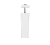 AMIG - Pack of 2 Blind Stop 40 White - Plastic Roller Shutter Shock Absorber with M5 Anti-Rust Screw and Outer Washer - Weather Resistant