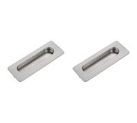 Amig - Pack of 2 Cabinet Handles - 96 mm - Brushed Nickel Color - Made of Zamak - for Kitchen and Bathroom Drawers and Cabinets with Modern Decorative Style and Comfortable Use - Mod. 847