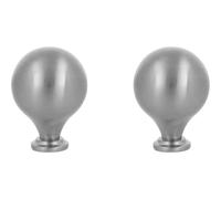 Amig - Pack of 2 Cabinet Knobs - Ø30 mm - Brushed Nickel Color - Made of Zamak - Pulls for Kitchen and Bathroom Drawers and Cabinets with Modern Decorative Style - Mod. 814