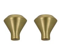 Amig - Pack of 2 Cabinet Knobs - Ø32 mm - Brushed Gold Color - Made of Aluminum - for Kitchen and Bathroom Drawers and Cabinets with Modern Decorative Style and Comfortable Use - Mod. 828