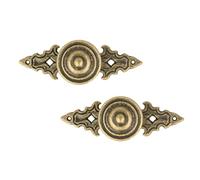 Amig - Pack of 2 Cabinet Knobs - 85 mm - Leather Color - Made of Zamak - Drawer and Cabinet Pulls for Kitchen and Bathroom with Modern Decorative Style and Daily Comfortable Use - Mod. 829