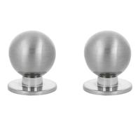 Amig - Pack of 2 Cabinet Knobs - Diameter Ø22 mm - Brushed Nickel Color - Made of Zamak - Drawer and Cabinet Pulls for Kitchen and Bathroom with Modern Style - Mod. 815