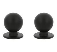 Amig - Pack of 2 Cabinet Knobs - Diameter Ø22 mm - Matte Black - Made of Zamak - for Kitchen and Bathroom Drawers and Cabinets with Modern Decorative Style and Comfortable Use - Mod. 815
