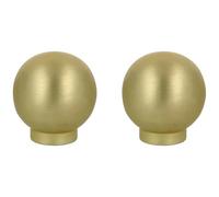 Amig - Pack of 2 Cabinet Knobs - Diameter Ø24 mm - Brushed Gold Color - Made of Zamak - for Kitchen and Bathroom Drawers and Cabinets with Modern Decorative Style - Mod. 813