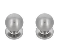 Amig - Pack of 2 Cabinet Knobs - Diameter Ø25 mm - Brushed Nickel Color - Made of Zamak - Drawer and Cabinet Pulls for Kitchen and Bathroom with Modern Style - Mod. 811