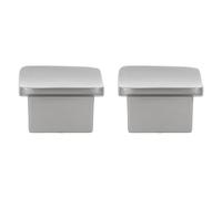 Amig - Pack of 2 Cabinet Knobs - Diameter 32 mm - Brushed Nickel Color - Made of Zamak - for Kitchen and Bathroom Drawers and Cabinets with Decorative Modern Style - Mod. 819