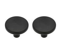 Amig - Pack of 2 Cabinet Knobs - Diameter Ø35 mm - Matte Black - Made of Aluminum - for Kitchen and Bathroom Drawers and Cabinets with Modern Decorative Style - Mod. 802