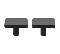 Amig - Pack of 2 Cabinet Knobs - Diameter 40 mm - Matte Black - Made of Aluminum - for Kitchen and Bathroom Drawers and Cabinets with Modern Decorative Style - Mod. 820