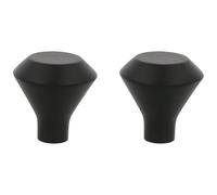 Amig - Pack of 2 Furniture Knobs - Diameter Ø32 mm - Matte Black - Made of Aluminum - for Kitchen and Bathroom Drawers and Cabinets with Decorative Modern Style - Mod. 828