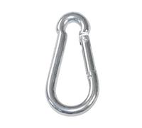 Amig - Pack of 2 Galvanized Steel Fireman Carabiner for Connecting Ropes, Chains, Straps or Tapes | Pressure Anchor for Quick Connections | Measurements: Ø 5 x 50 mm