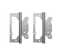 Amig - Pack of 2 Hinges | 100 x 63.5 x 2.5 mm | Recommended for Use on Doors | Smooth and Silent Opening and Closing | Matte Stainless Steel | Includes Screws