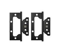 Amig - Pack of 2 Hinges | 100 x 75.5 x 2.5 mm | Recommended for Use on Doors | Smooth and Silent Opening and Closing | Matte Black Stainless Steel | Includes Screws