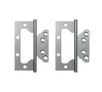 Amig - Pack of 2 Hinges | 100 x 75.5 x 2.5 mm | Recommended for Use on Doors | Smooth and Silent Opening and Closing | Matte Stainless Steel | Includes Screws