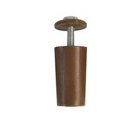 Amig - Pack of 2 Roller Shutter Stoppers Made of Brown Plastic, Stop Buffers with Rust-Proof M5 Screw and Outer Lock Disc, Weatherproof, Length: 40 mm