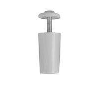 Amig - Pack of 2 Roller Shutter Stoppers Made of Grey Plastic, Dampers with M5 Rust-Proof Screw and Outer Washer, Heat-Resistant, Length: 40 mm