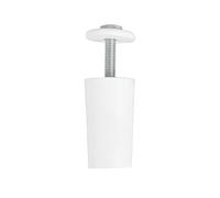 Amig - White Plastic Roller Shutter | Shock Absorber with M5 Anti-Rust Screw and Outer Washer | Weather Resistant | Length: 40 mm