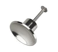 Amig - Pack of 2 Zamak Mod.30 Silver Furniture Handles with Gloss Chrome Finish | Ideal Knobs for Placing on Drawers and Doors of All Types of Furniture and Cabinets | Size: Ø25 mm