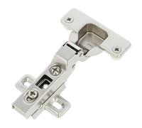 AMIG - Pack of 20 Hinges | Elbow Bowl | Diameter 35 mm | with Quick Open Latch | Pre-Assembled Studs and Coach | 110 ° Opening | Hole Distance 52 mm | Silver Steel