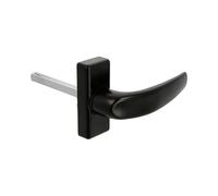 Amig - Pack of 4 Rosette Door Handles - Model Delta - 121 x 72 mm - 8 mm Spindle - Elegant and Simple Design - Ergonomic Grip Handle - Black