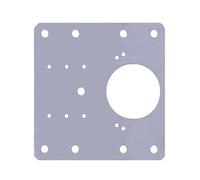 Amig - Pack of 5 Hinge Repair Plates | 90 x 90 mm | Bore 35 mm | for Fixing Pot Hinges | Multiple Holes for Most Hinges | Matte Stainless Steel