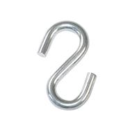 amig - Pack of 6 Open Hooks Type S Mod. 30165 for Hanging Kitchen Tools or Utensils | for Connecting Ropes, Chains or Tapes | Galvanised Steel | Measurements: Ø2.5 x 27 mm