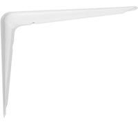 Amig - Palcorn for Wall Shelves | Metal Corner for Shelves | Shelf Holder | Steel | White | Dimensions: 350 x 300 mm | Recommended Maximum Weight: 40 kg