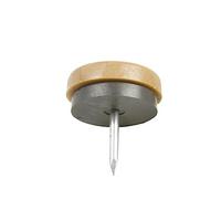 Amig - Protector for Wooden Legs | Model 70 | Ø16 mm | with Nail and Plastic Cover | Recommended for Stoneware | Protects The Floor from Scratches | Brown Polypropylene