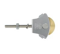 Amig - Pulley with 39 mm Brass Sheave Mod.23 - M6 x 50 mm - for Clotheslines - Stainless Steel 18/8 - with Fixing Screw and Without Guides