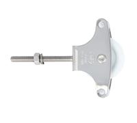 Amig - Pulley with 39 mm Plastic Sheave Mod.212 - M6 x 60 mm - Special for Clotheslines - Stainless Steel 18/8 - With Fixing Screw and Guides