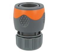 Amig - Quick Connector for Hose - 1/2" - with Quick Click Anchor System - Quick and Easy Connection for Garden Water Hoses - ABS Plastic and Rubber - Orange and Grey