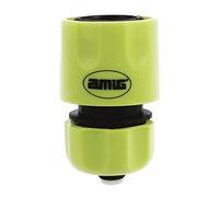Amig - Quick Connector for Hose - 1/2" - with Quick Click Anchor System - Safety Stop Function - ABS Plastic - Pistachio Green