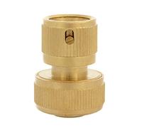 Amig - Quick Connector for Hose - 3/4" - with Quick Click Anchor System - Corrosion and Weather Resistant - Brass - Matte