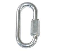 Amig - Quick Link Pack of 2 | Screw Closure | Connect Chains, Ropes, Awnings | Versatile for Camping, Nautical, Home Use | Durable Galvanized Steel, Metallic Silver